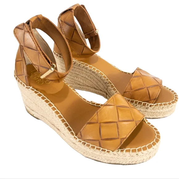 Franco Sarto Clemens Espadrille Wedge Sandals Tan 7.5 - Picture 6 of 7